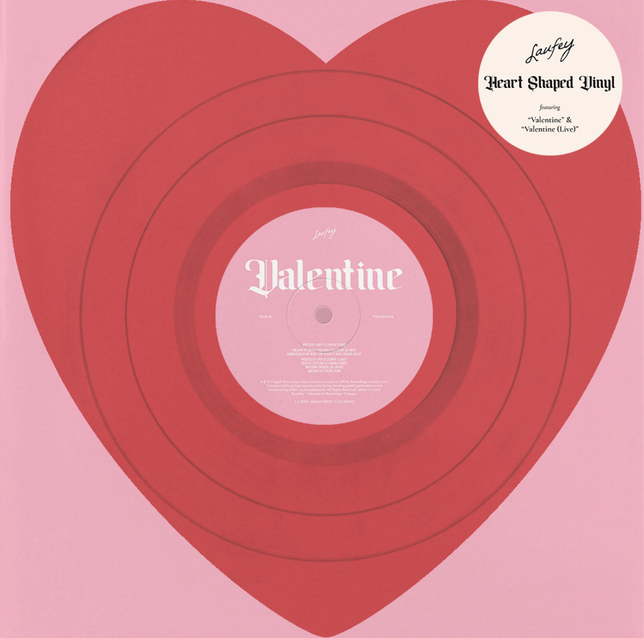 Laufey - Valentine -12" Heart Vinyl
