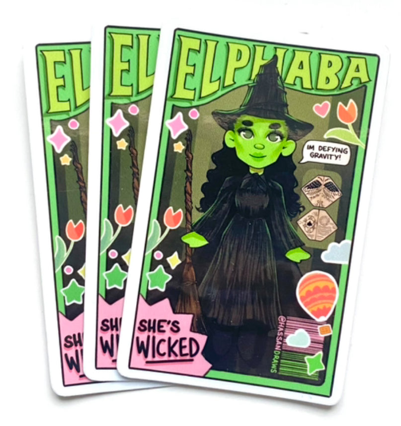 Green Witch Doll Sticker