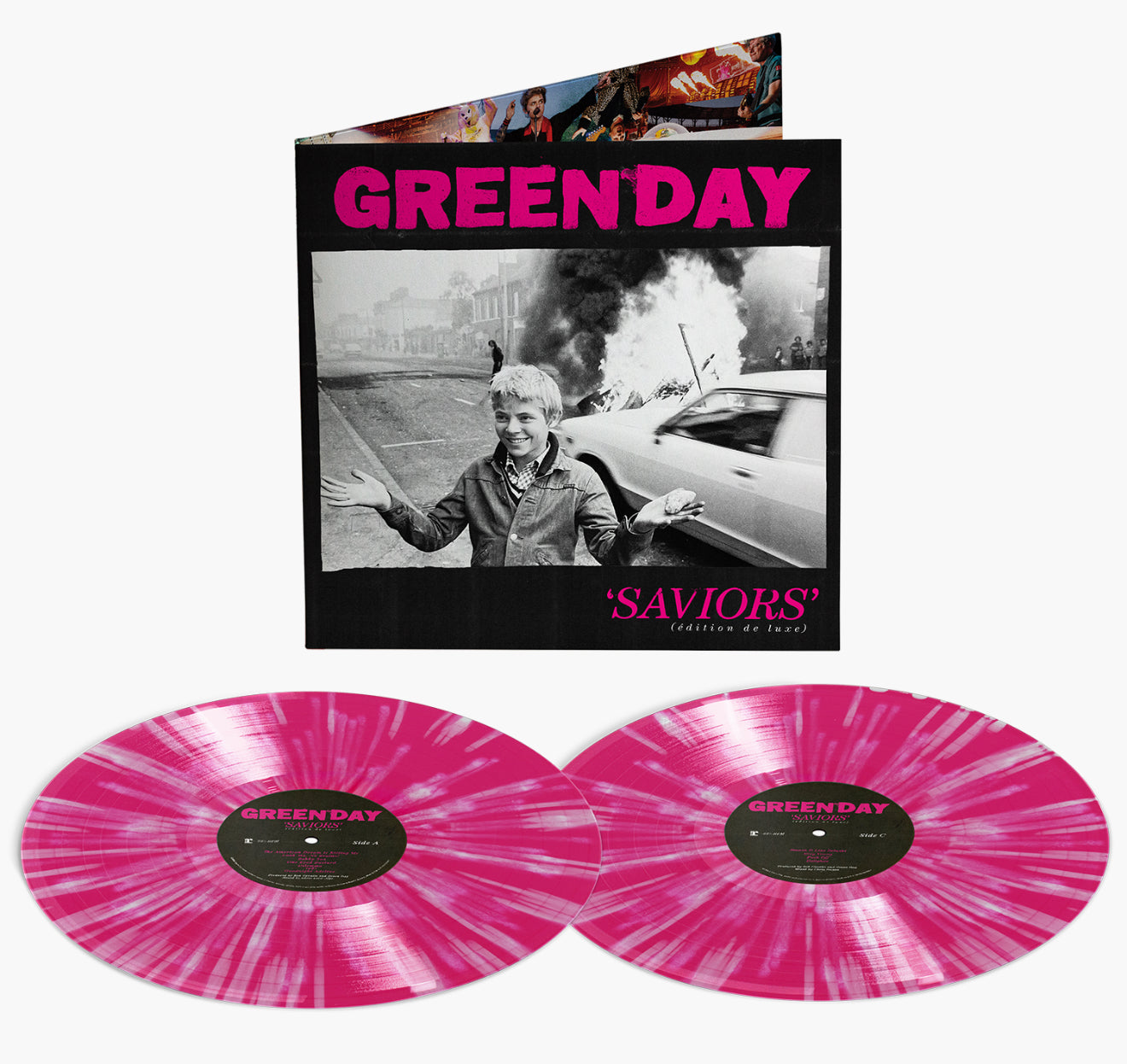 Green Day - SAVIORS (édition de luxe) - Pink/White Vinyl