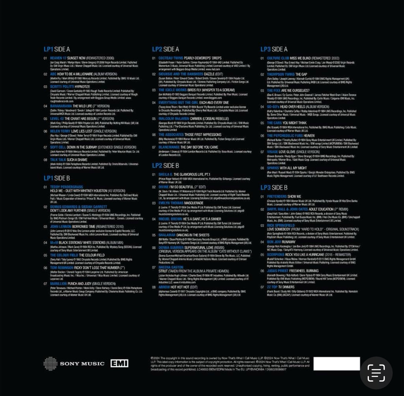 NOW Yearbook - The Vault: 1984 - 3 x Blue Vinyl