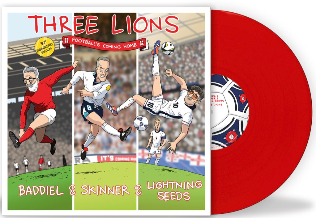 Baddiel, Skinner & Lightning Seeds - Three Lions (Football's Coming Home): 30th Anniversary Edition Red 7”