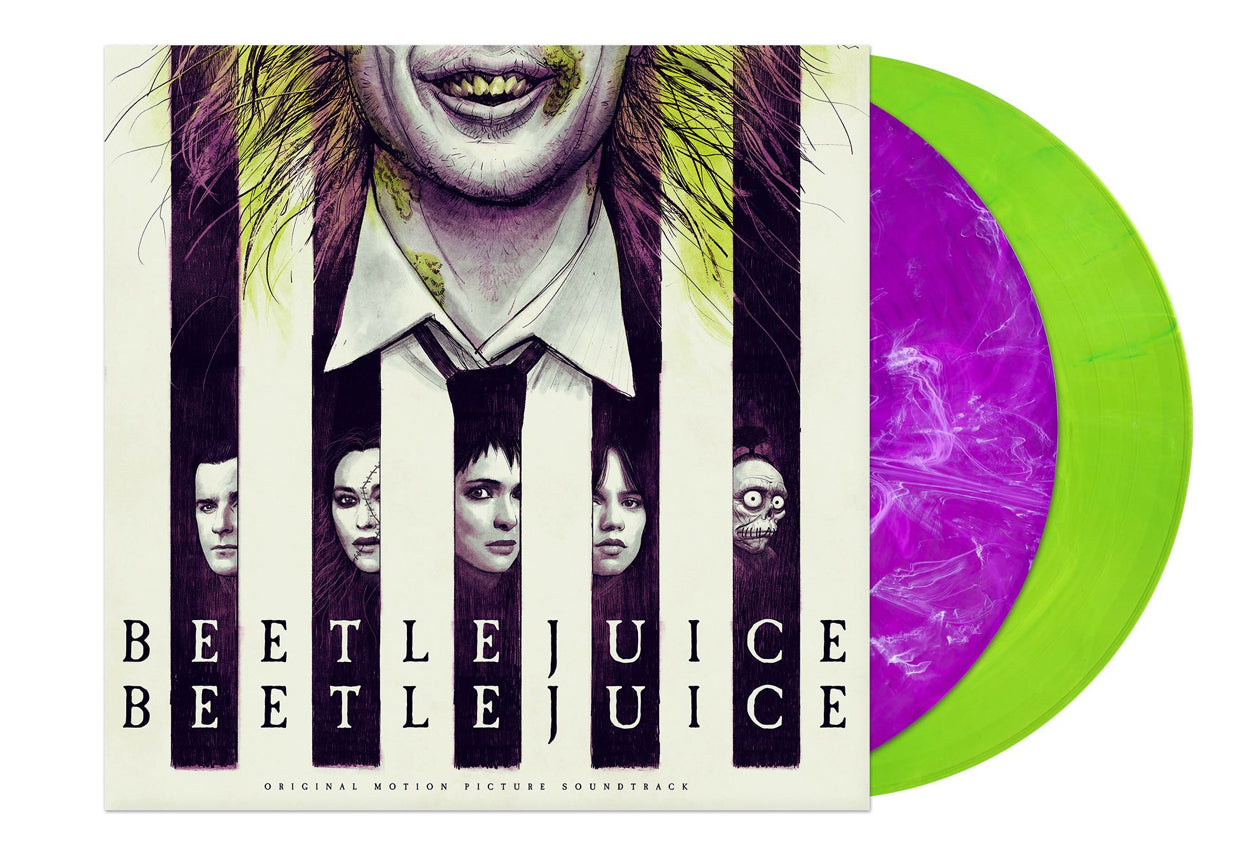 Beetlejuice Beetlejuice - Original Motion Picture Soundtrack - Purple and White Smoke and Fluorescent Green Double Vinyl