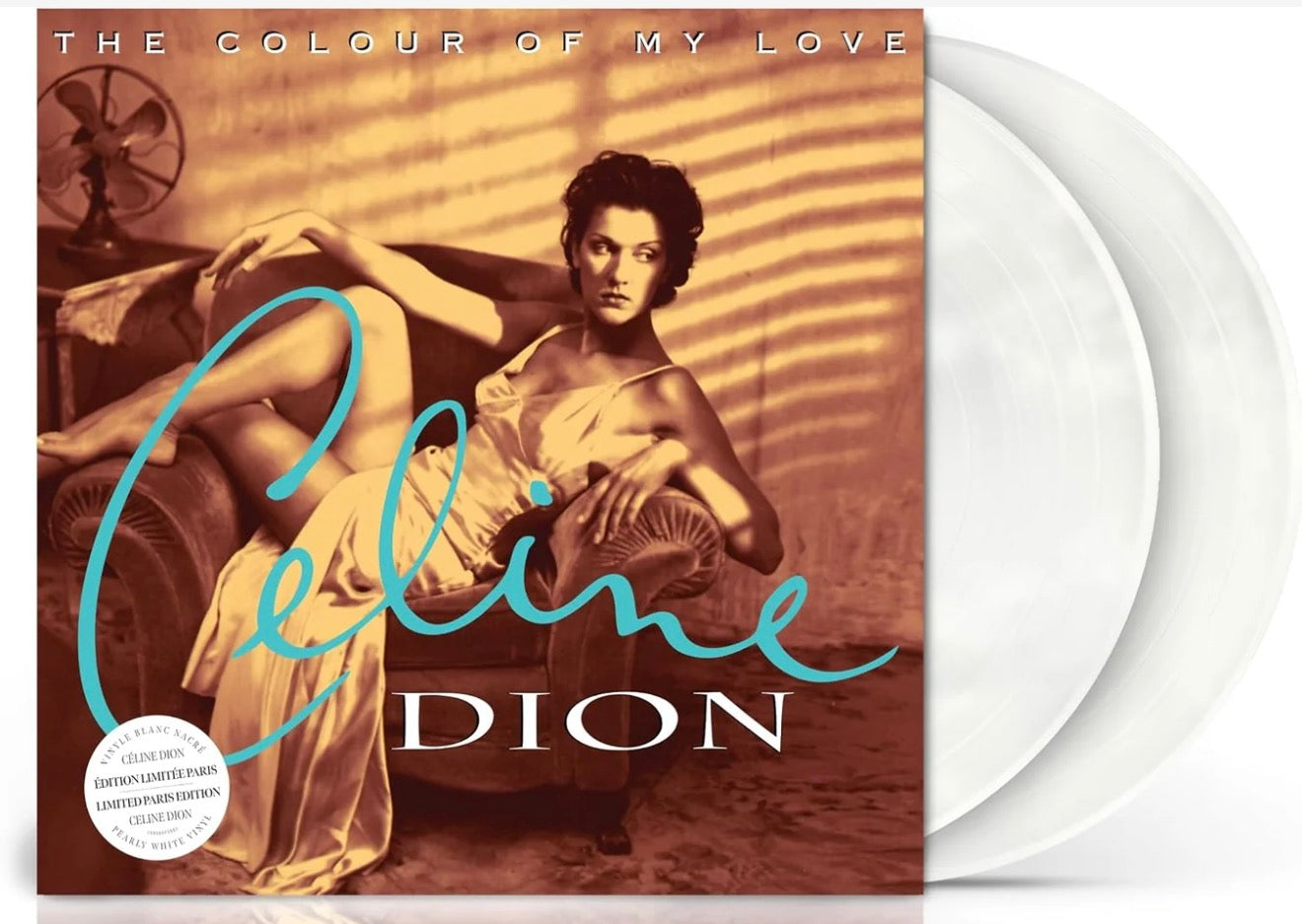 CELINE DION THE COLOUR OF MY LOVE Milky Clear 2 x LP
