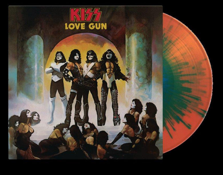 Kiss - Live Gun Tangerine/aqua splatter Vinyl