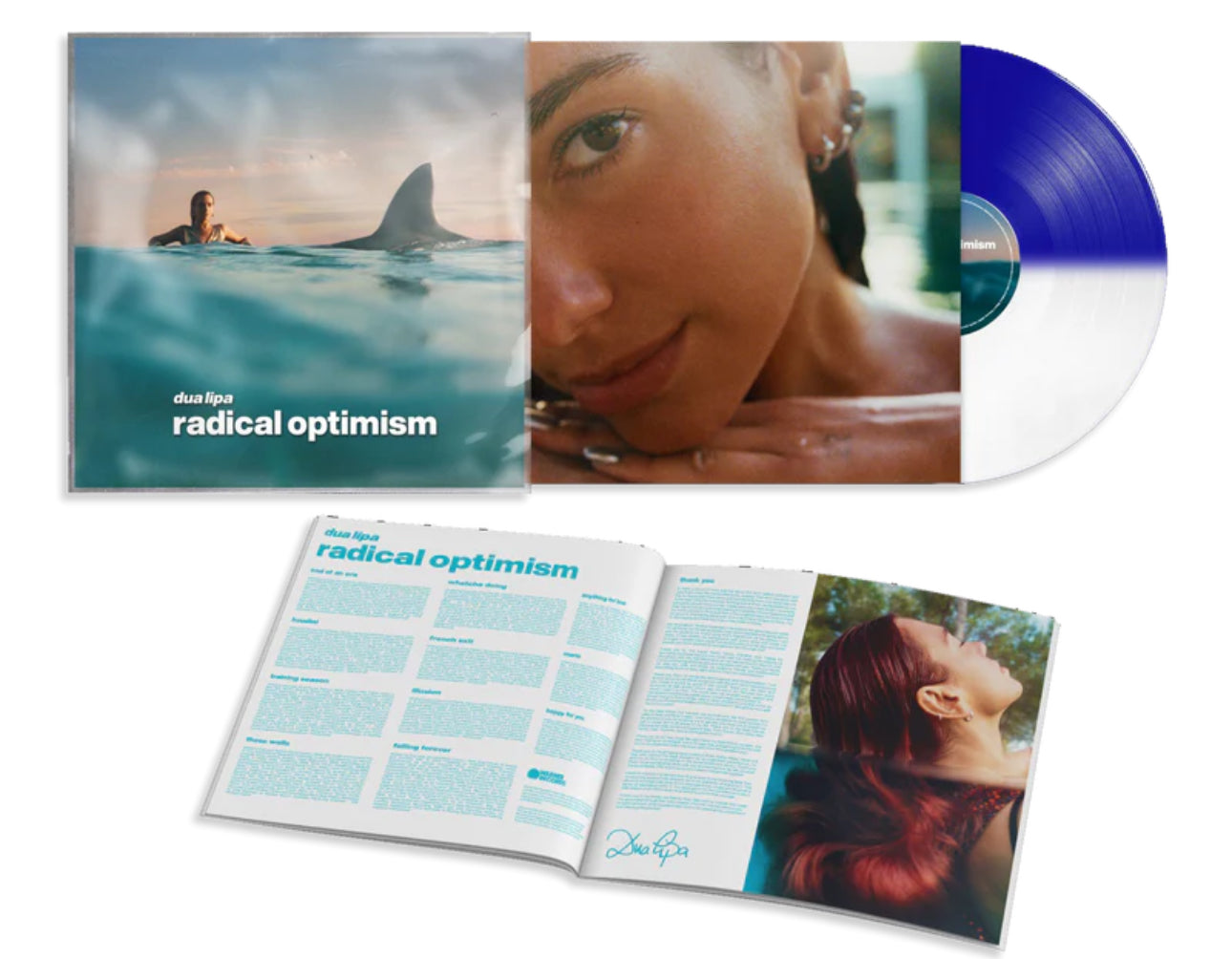 Dua Lipa - 
Radical Optimism: Deluxe Dark Blue / White Split Vinyl LP