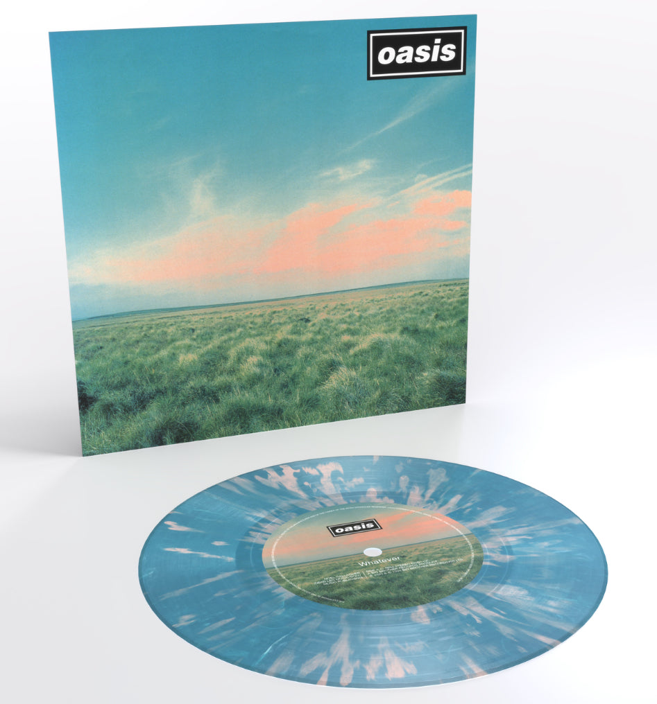 Oasis - Whatever 7" - Pink & Blue Splatter Vinyl