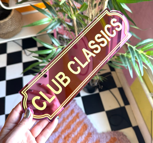 Club Classics Rectangle Sign - Small