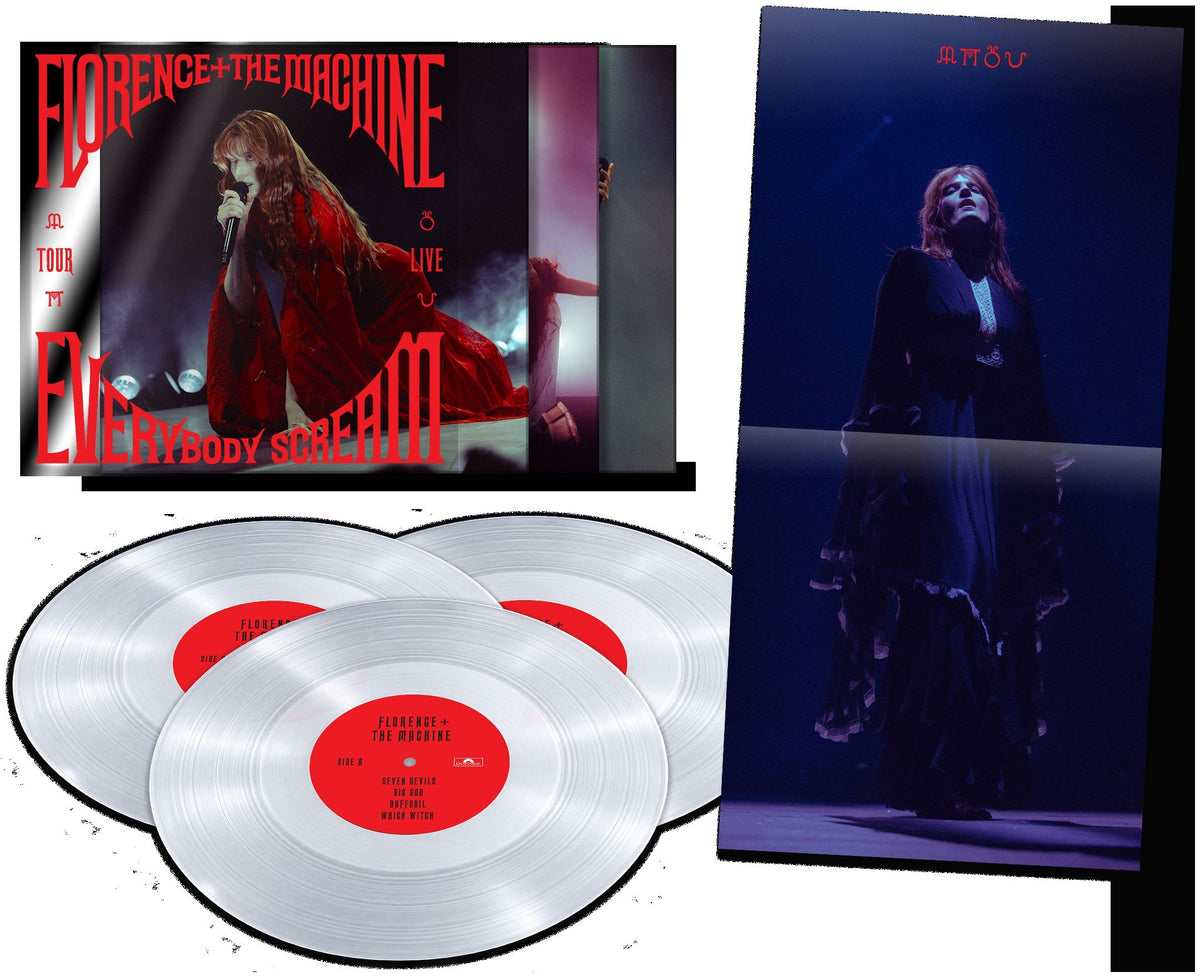 Florence + The Machine - Everybody Scream Tour Live Indie Exclusive Clear 3LP vinyl with sleeve