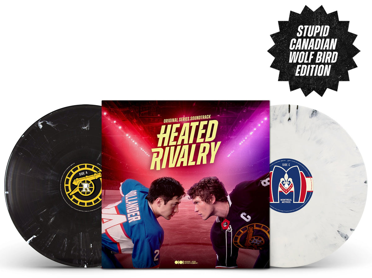 Peter Peter Heated Rivalry Stupid Canadian Wolf Bird Black and White Marbled 2LP with sleeve