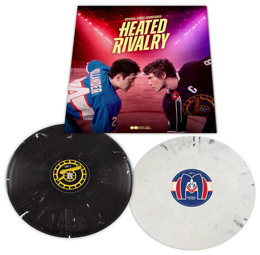 Heated Rivalry sleeve with both black and white marbled discs
