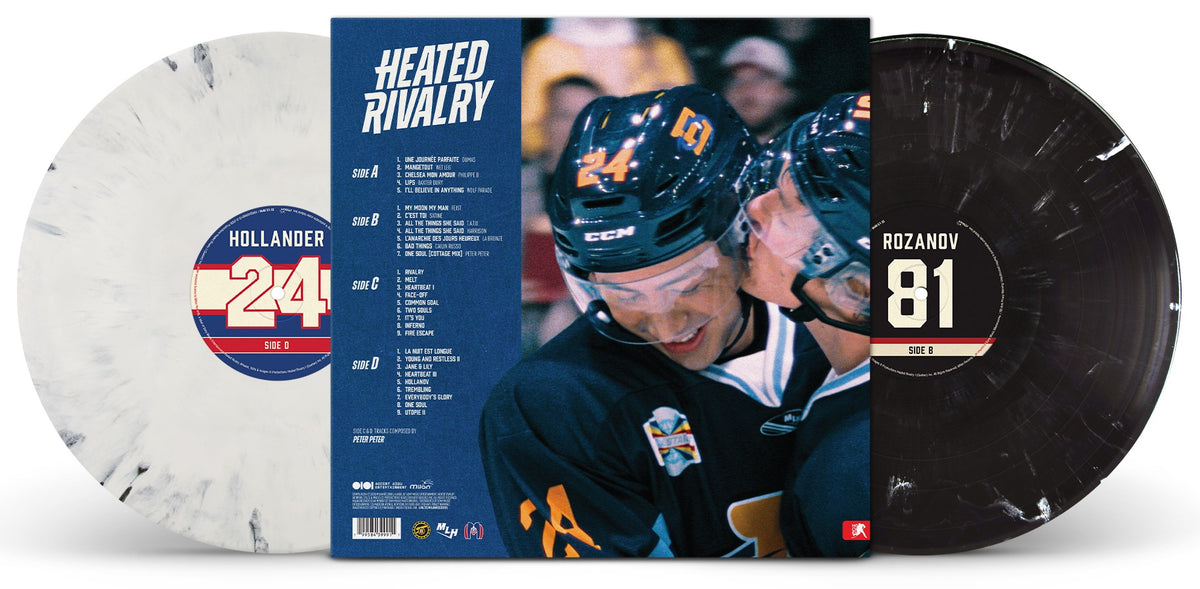 Heated Rivalry back cover with tracklist and discs