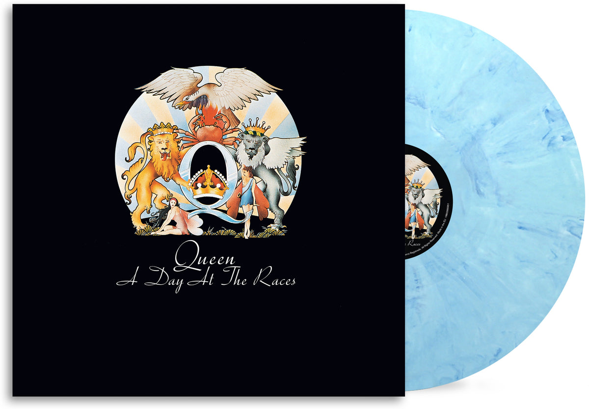 Queen - A Day at the Races 50th Anniversary Blue Marbled vinyl with sleeve