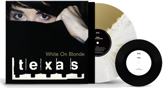 Texas - White On Blonde 30th Anniversary white and gold split 1LP with bonus 7-inch