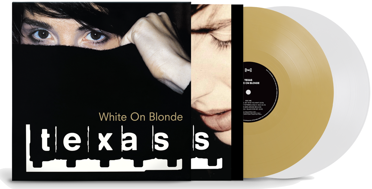 Texas - White On Blonde 30th Anniversary 2LP on one white and one gold vinyl